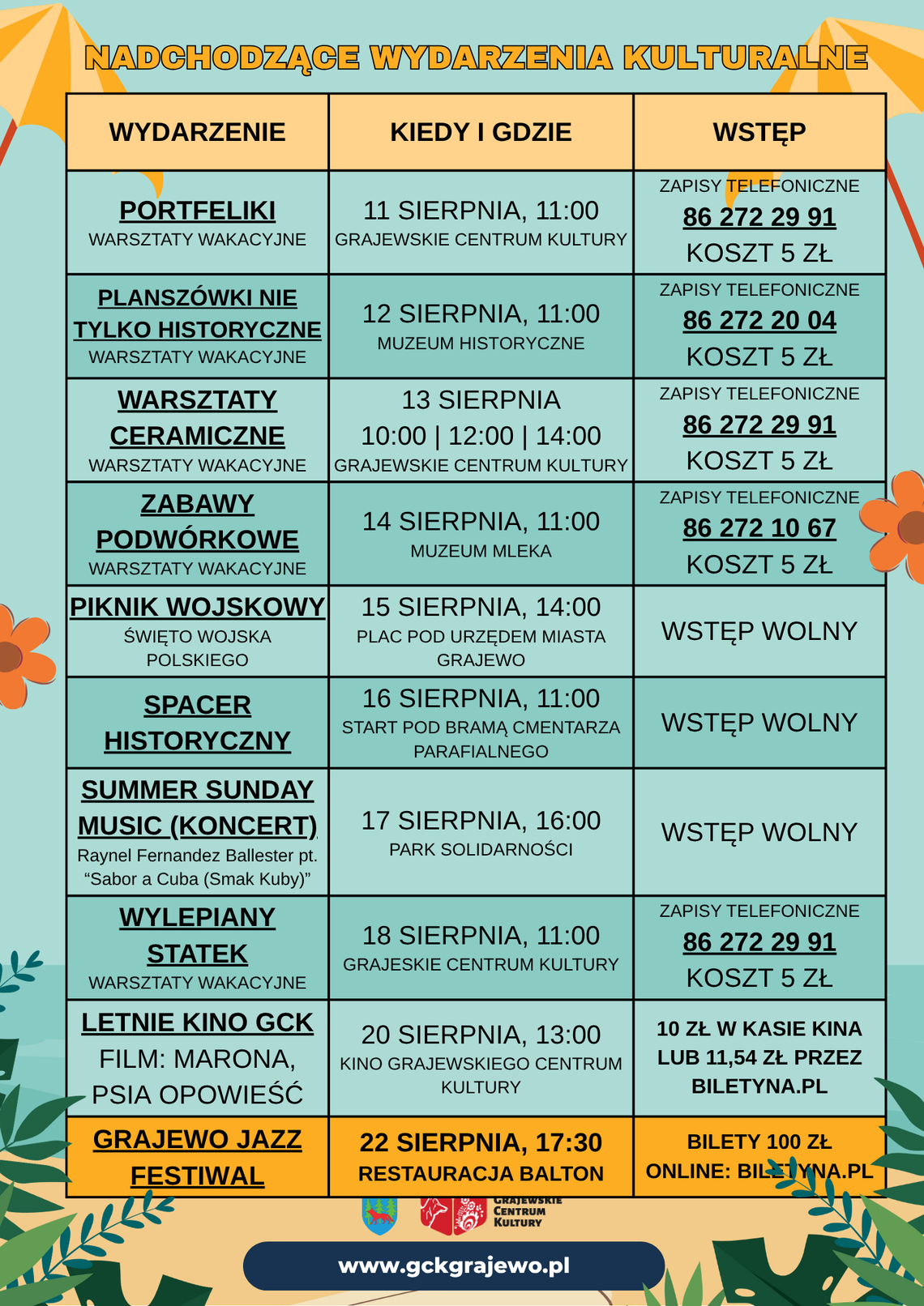 Grajewo zaprasza na nadchodzące wydarzenia kulturalne!