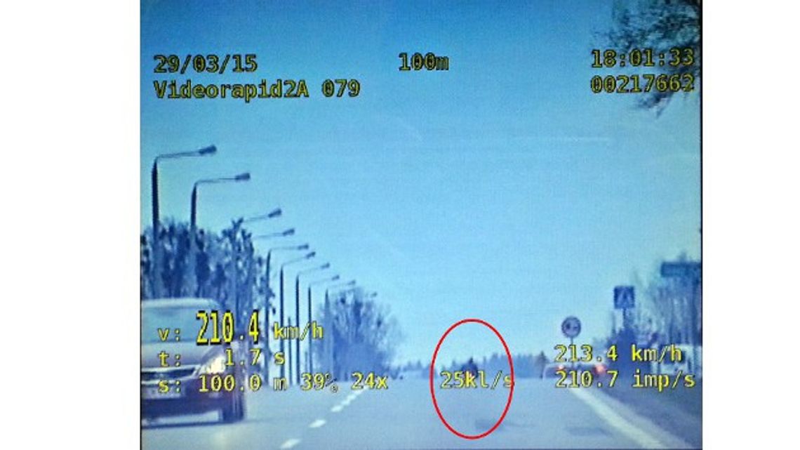 Jechał ponad 200 km/h – stracił prawo jazdy
