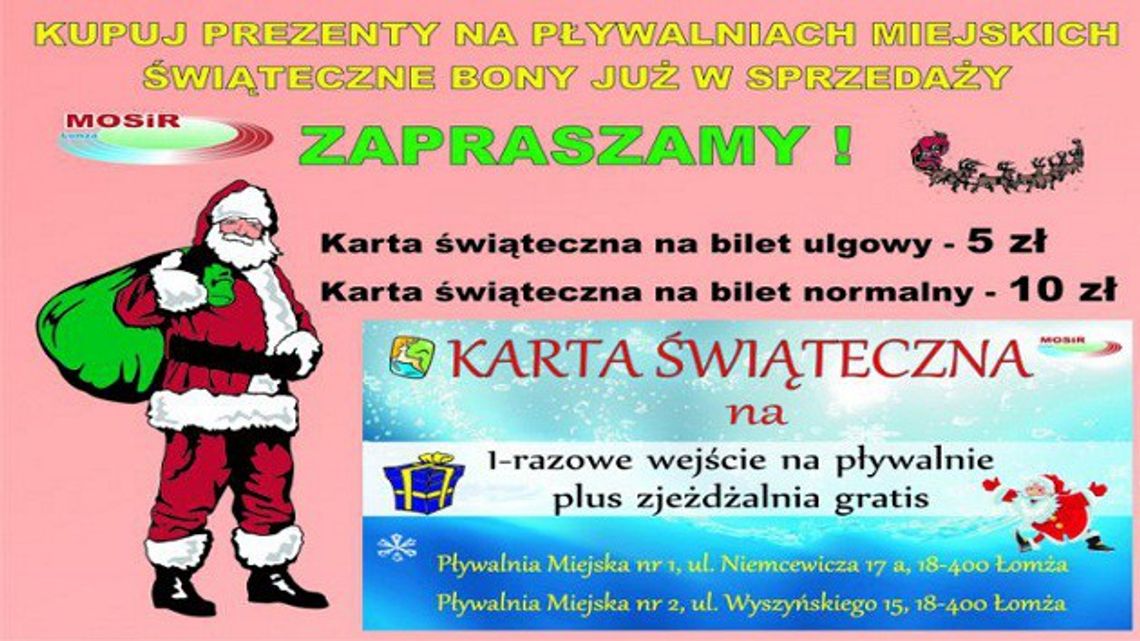 Karta Świąteczna  MOSIR ŁOMŻA – świetny pomysł na prezent !