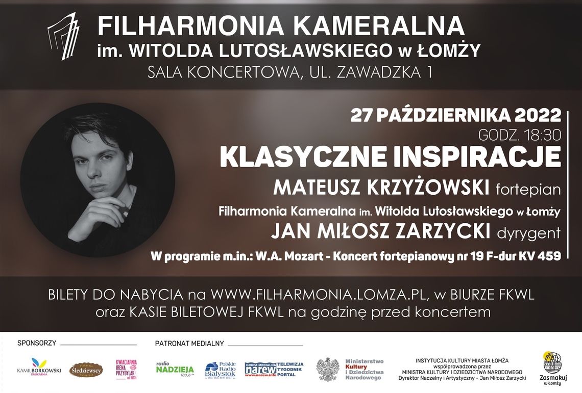 Klasyczne inspiracje w Filharmonii Kameralnej w Łomży