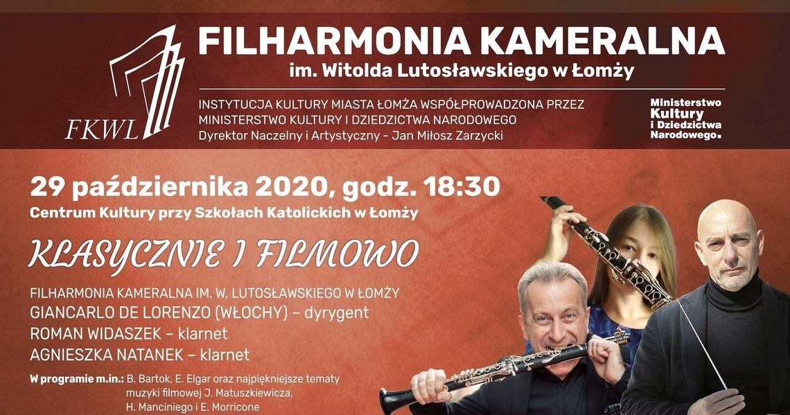 Klasycznie i filmowo u Łomżyńskich Filharmoników