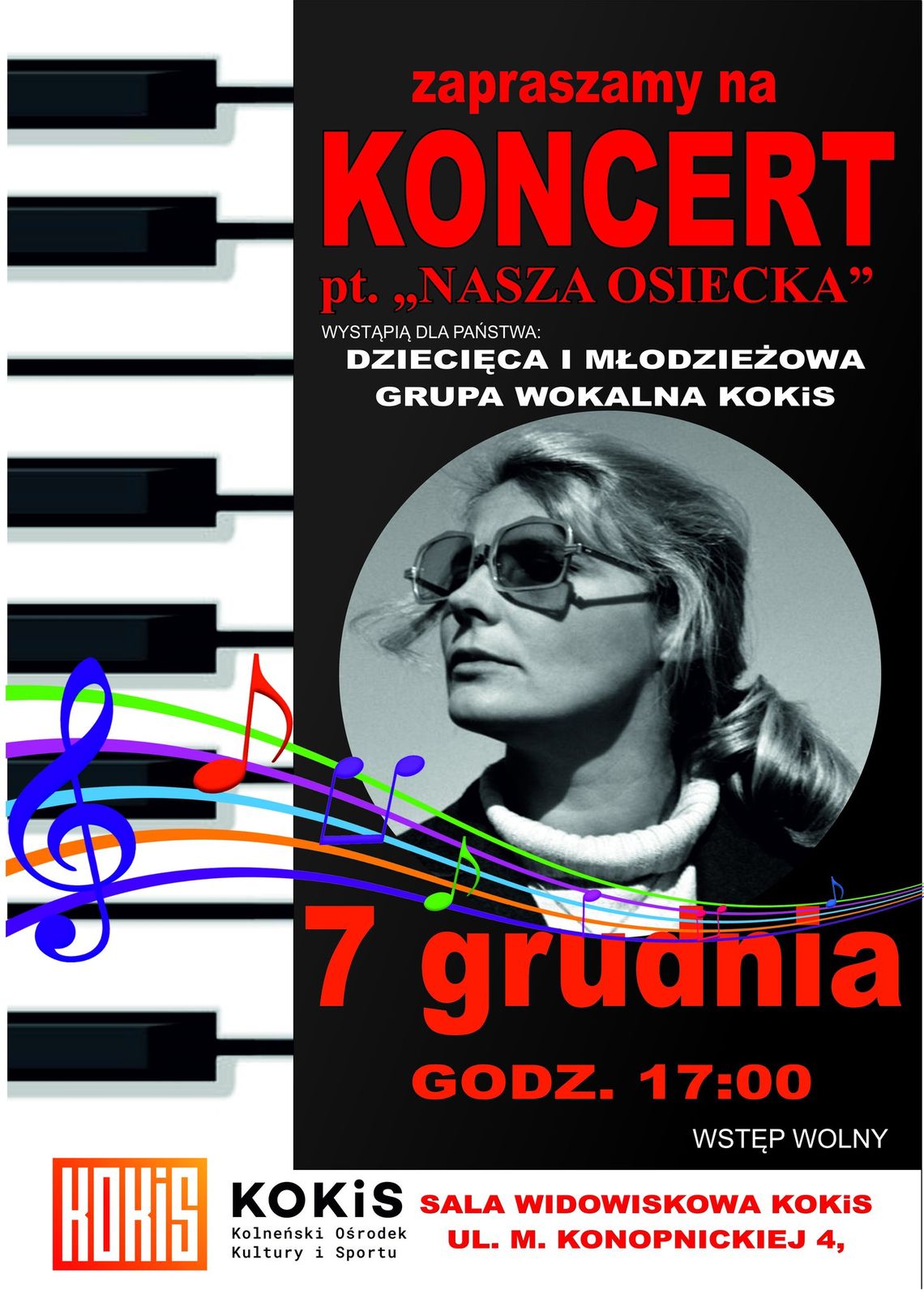 KOKiS zaprasza na koncert „Nasza Osiecka„ na Mikołajki dla dzieci!