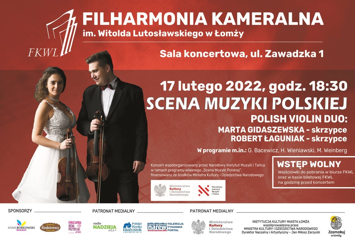 Kolejna odsłona Sceny Muzyki Polskiej w Filharmonii Kameralnej w Łomży