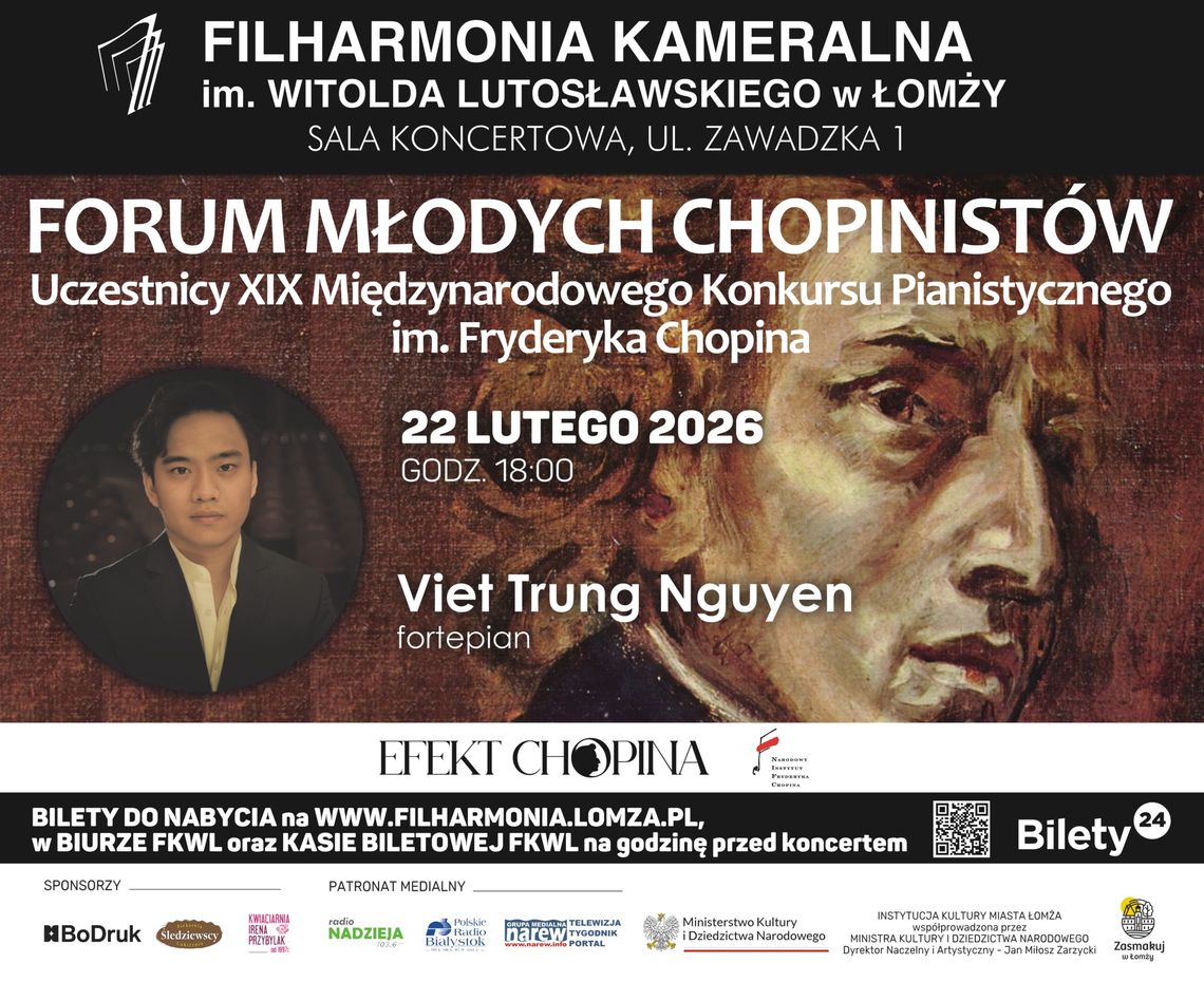 Kolejne Forum Młodych Chopinistów w łomżyńskiej Filharmonii Kameralnej Kolejne Forum Młodych Chopinistów w łomżyńskiej Filharmonii Kameralnej