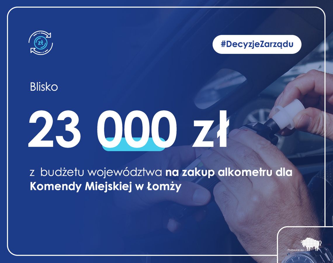 Komenda Miejska Policji w Łomży ma nowy alkometr