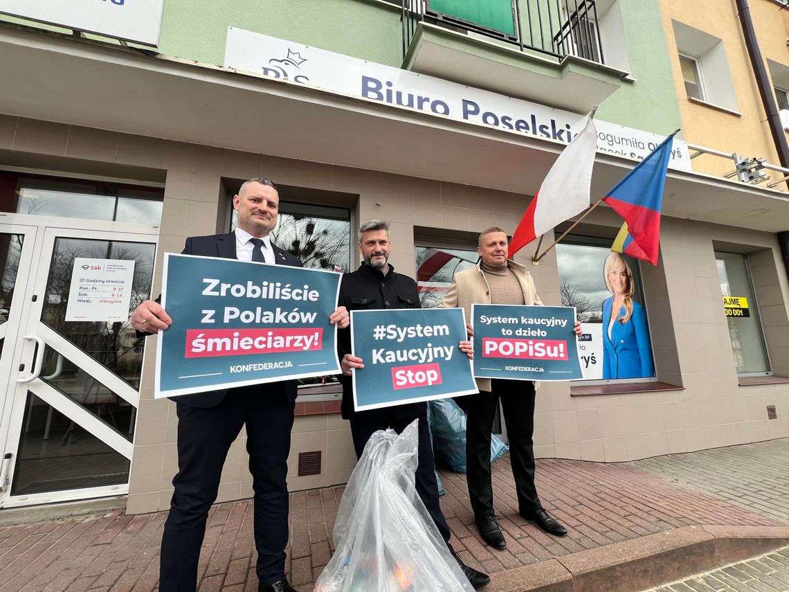 Konfederacja protestowała przeciw systemowi kaucyjnemu - [VIDEO]