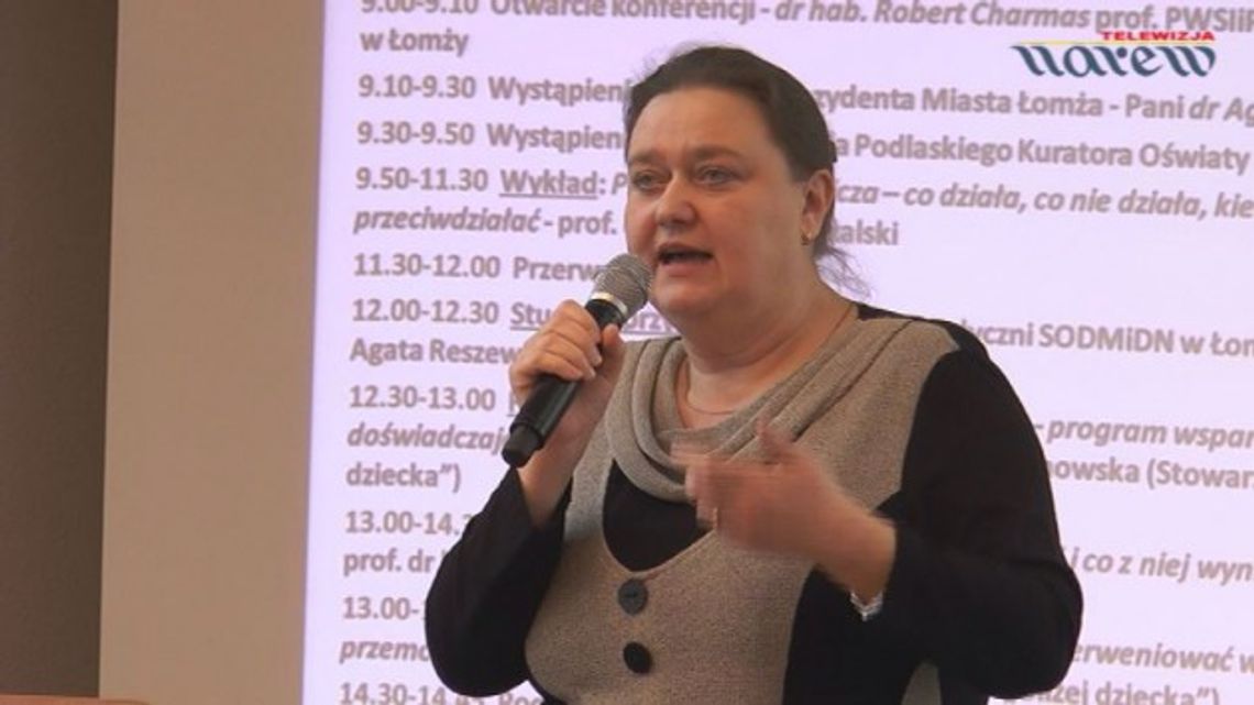 Konferencja "Bezpieczna i Przyjazna Szkoła w PWSiP w Łomży