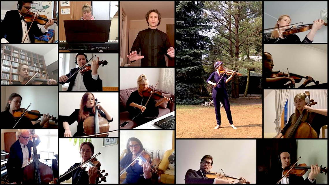 Łomżyńscy filharmonicy grają i śpiewają w internecie 