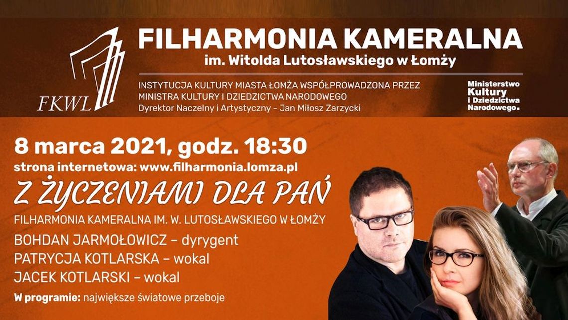 Łomżyńscy Filharmonicy z podwójnymi życzeniami dla Pań