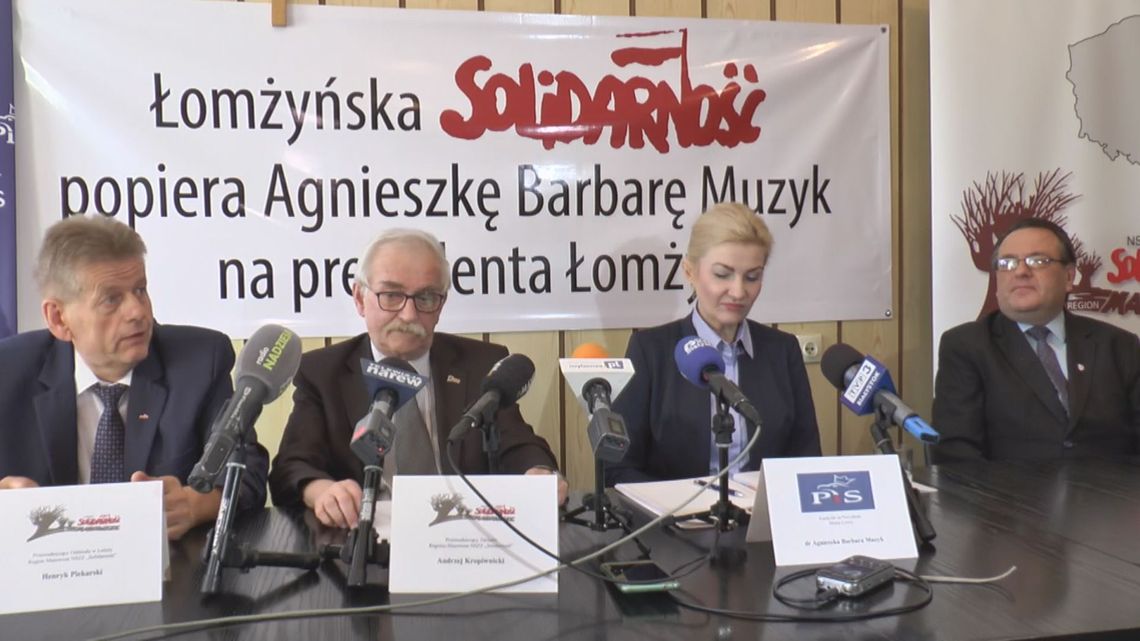 Łomżyńska Solidarność popiera Agnieszkę Barbarę Muzyk na prezydenta Łomży -[VIDEO]