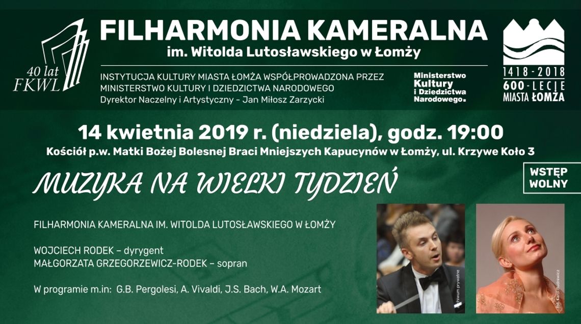 Łomżyńskich "Filharmoników” Muzyka na Wielki Tydzień 