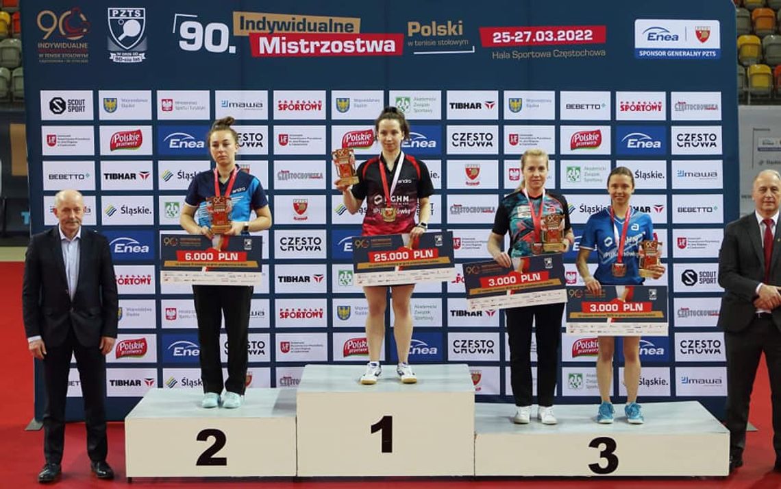 Magdalena Sikorska z KU AZS PWSIP brązową medalistką Mistrzostw Polski w tenisie stołowym 