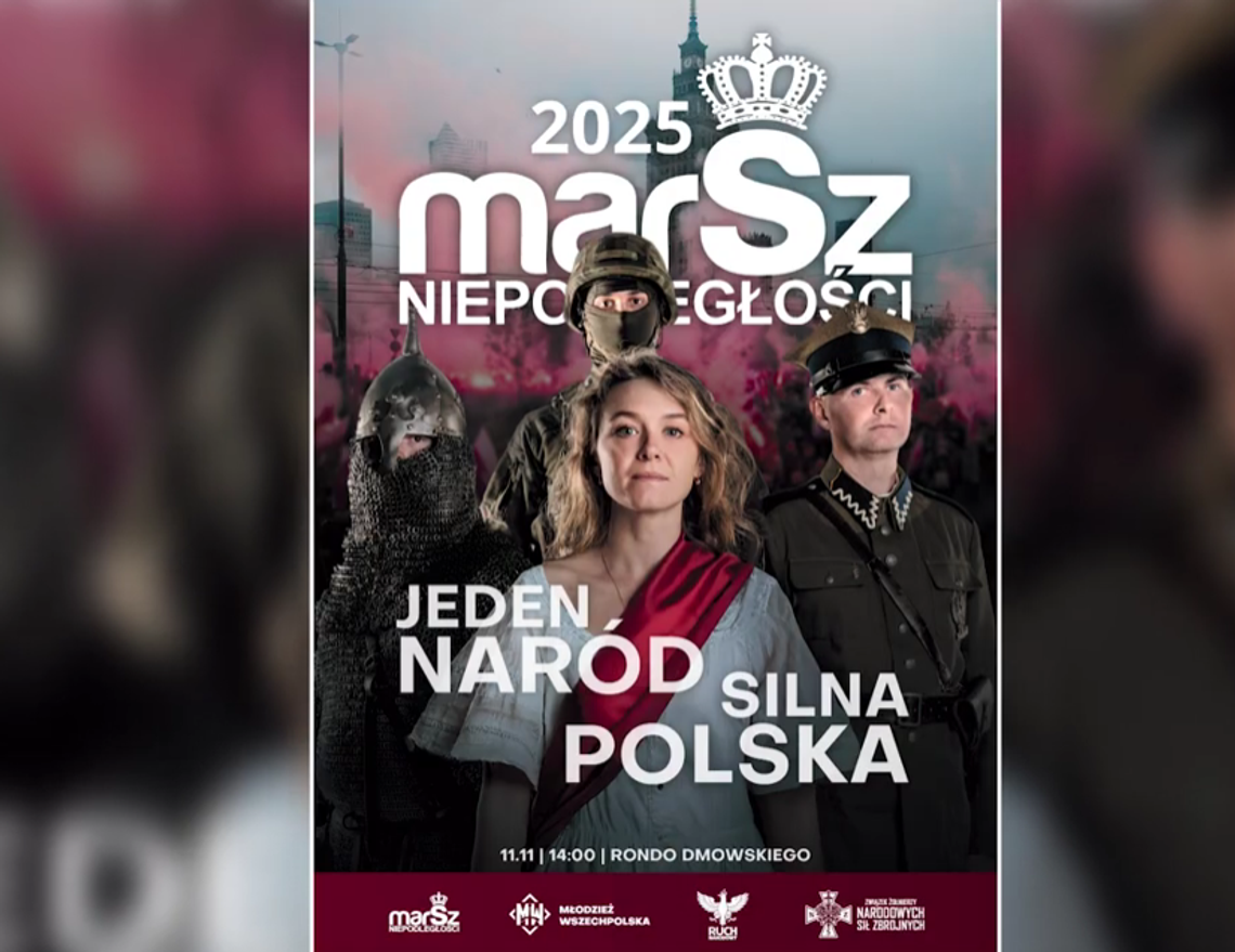 Marsz niepodległości 2025. Jeden naród. Silna Polska [VIDEO]