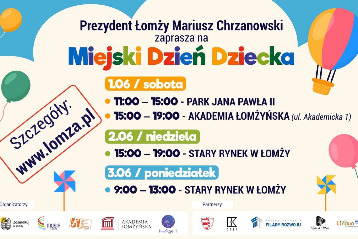 Miejski Dzień Dziecka - program wydarzeń