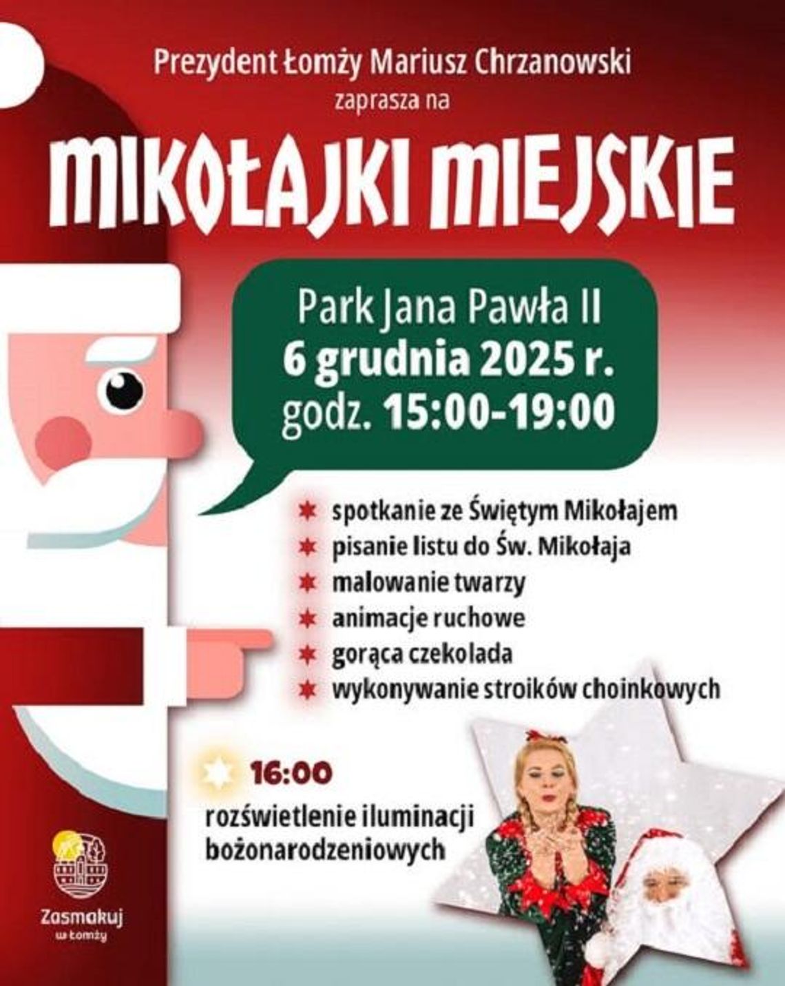 Mikołajki w Parku JP II