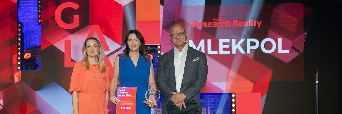 Mlekpol wśród najczęściej wybieranych marek w Polsce – trzecie miejsce w Brand Footprint 2026