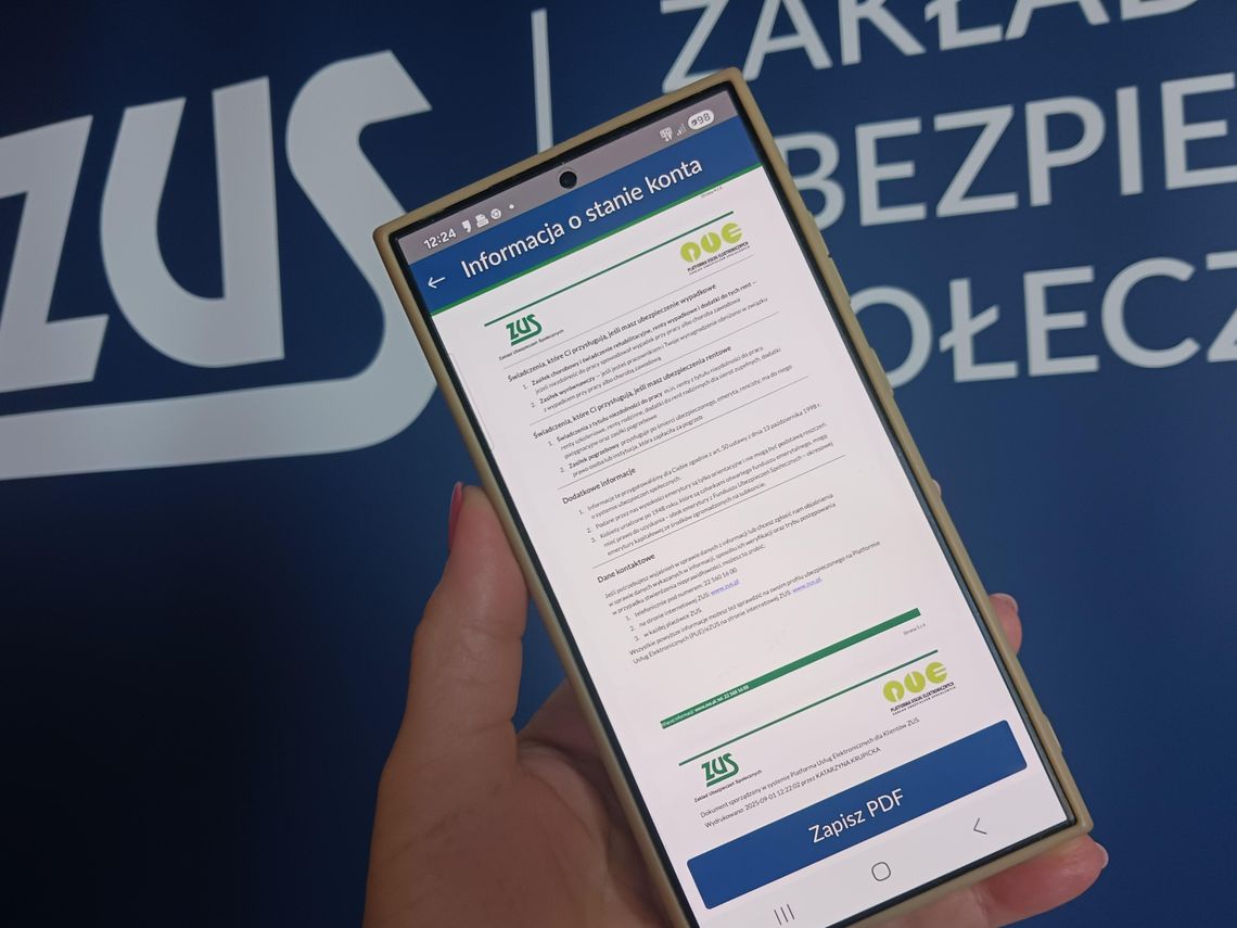 Możesz już sprawdzić stan swojego konta ubezpieczonego na PUE/eZUS i w aplikacji mZUS