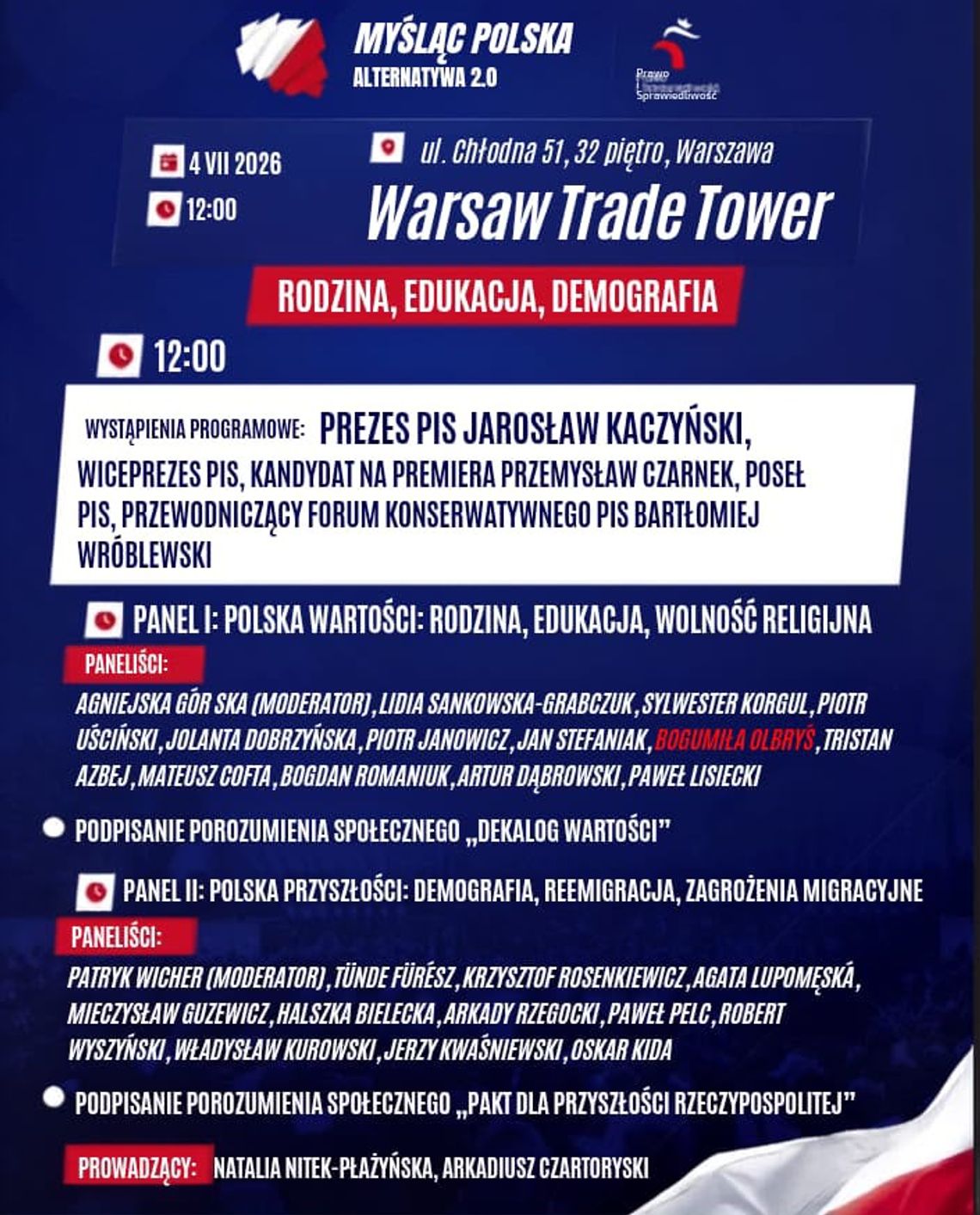 Myśląc Polska – Alternatywa 2.0: zaproszenie na ogólnopolską konferencję programową Myśląc Polska – Alternatywa 2.0: zaproszenie na ogólnopolską konferencję programową