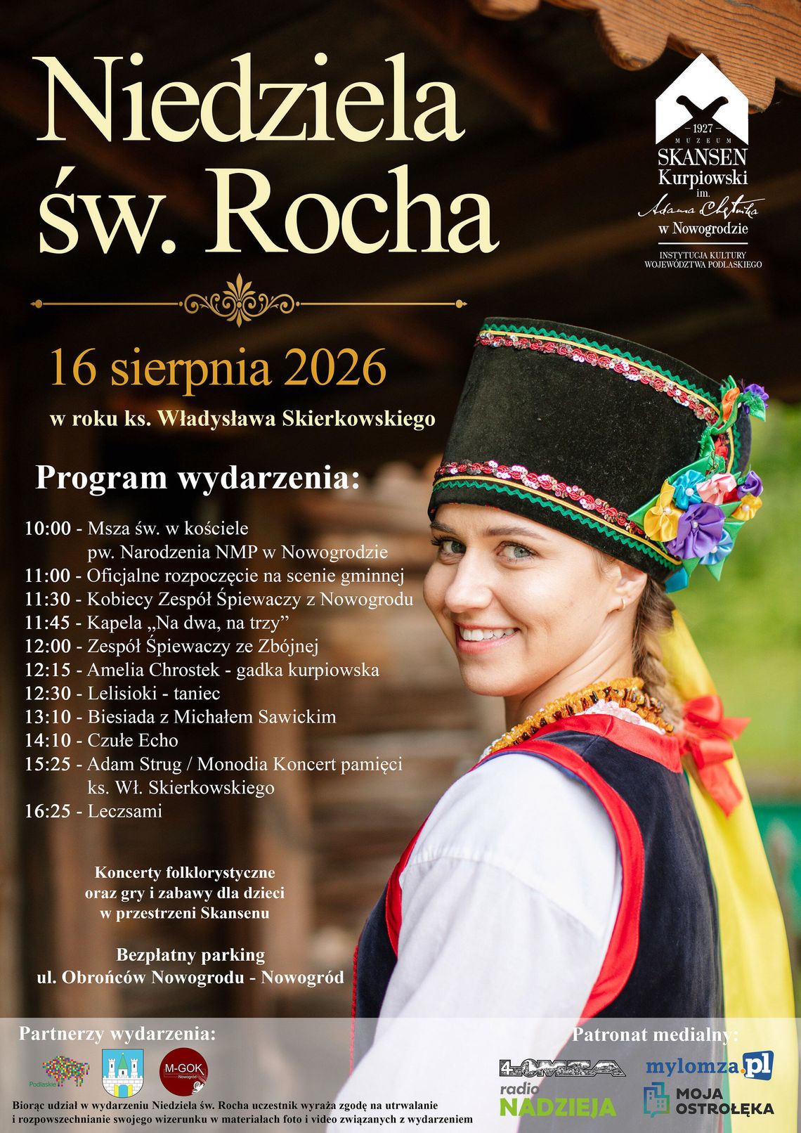 Niedziela św. Rocha w Skansenie Kurpiowskim. Tradycja, muzyka i rodzinne świętowanie w Nowogrodzie Niedziela św. Rocha w Skansenie Kurpiowskim. Tradycja, muzyka i rodzinne świętowanie w Nowogrodzie