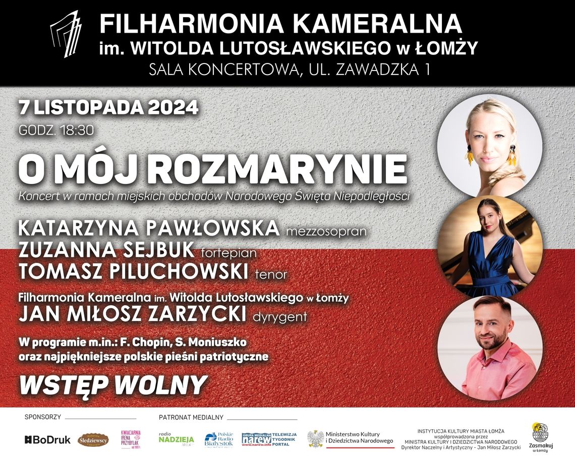 O mój rozmarynie w Filharmonii Kameralnej w Łomży