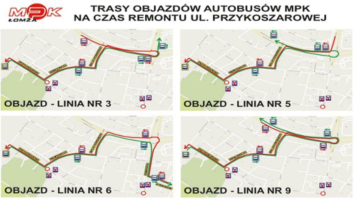 Od jutra objazdy na ulicy Przykoszarowej