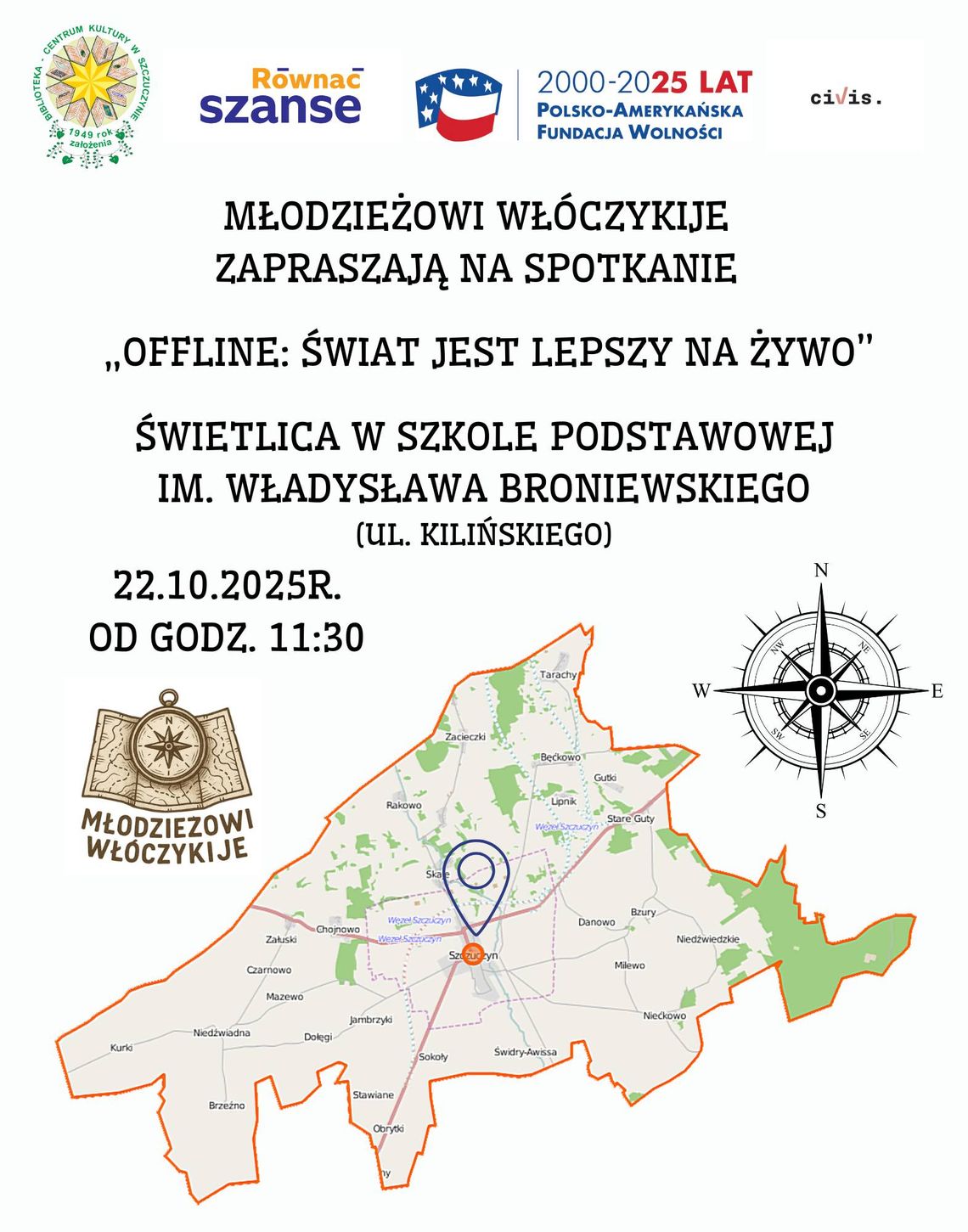 „Offline: Świat jest lepszy na żywo” – spotkanie z Młodzieżowymi Włóczykijami w Szczuczynie