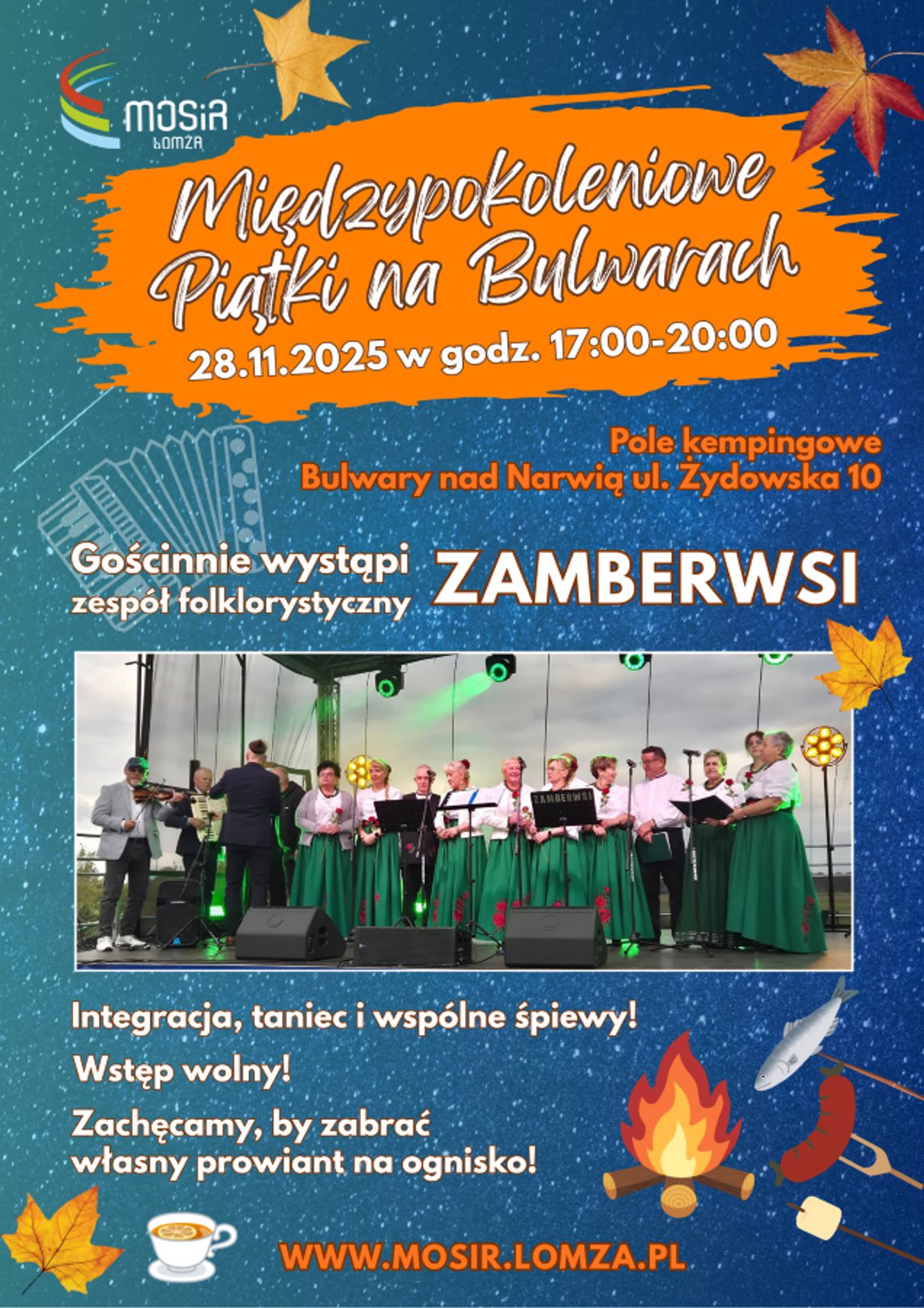 Ostatni w tym sezonie Międzypokoleniowy Piątek  przy Ognisku na łomżyńskich bulwarach!