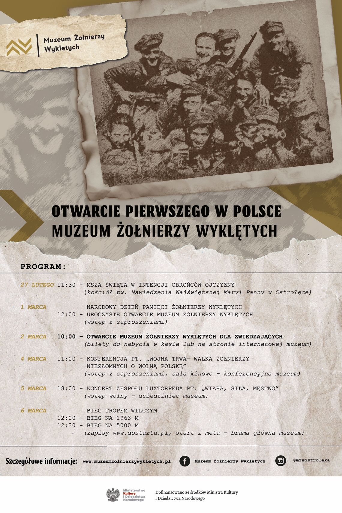 Otwarcie Muzeum Żołnierzy Wyklętych w Ostrołęce – program uroczystości