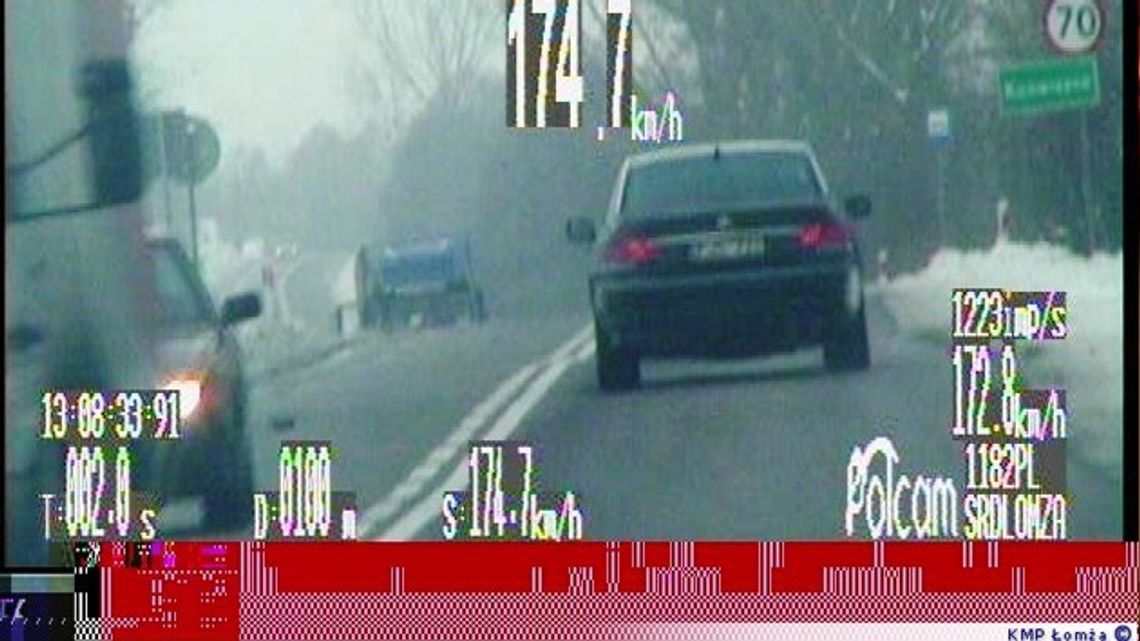 Pędził ponad 170 km/h