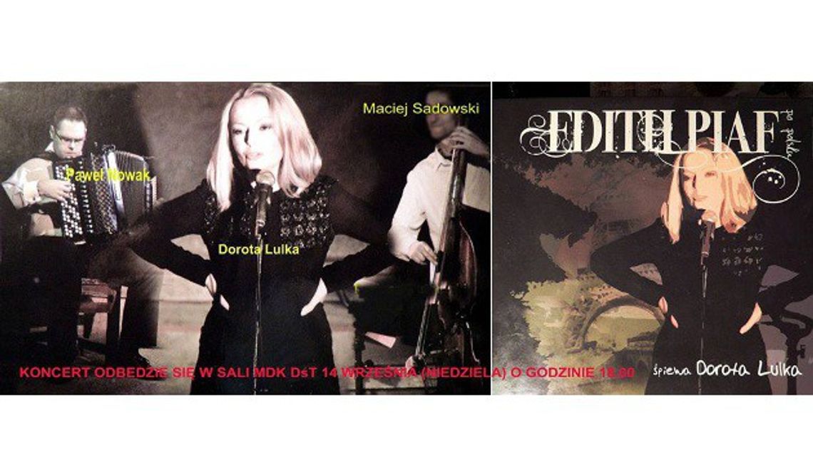 "PIAF PO POLSKU" - zaproszenie na koncert
