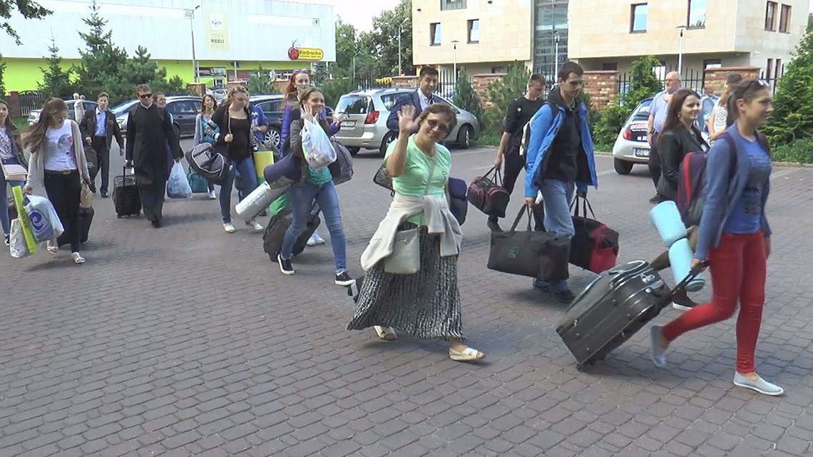 Pielgrzymi ŚDM w Łomży - Łomży (VIDEO)