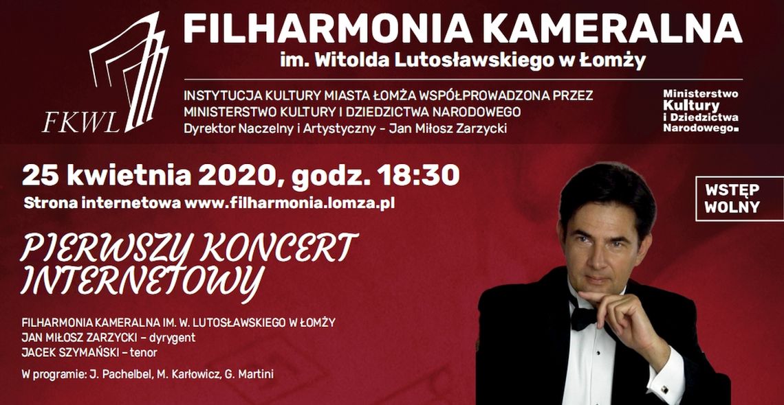 Pierwszy internetowy koncert Łomżyńskich Filharmoników