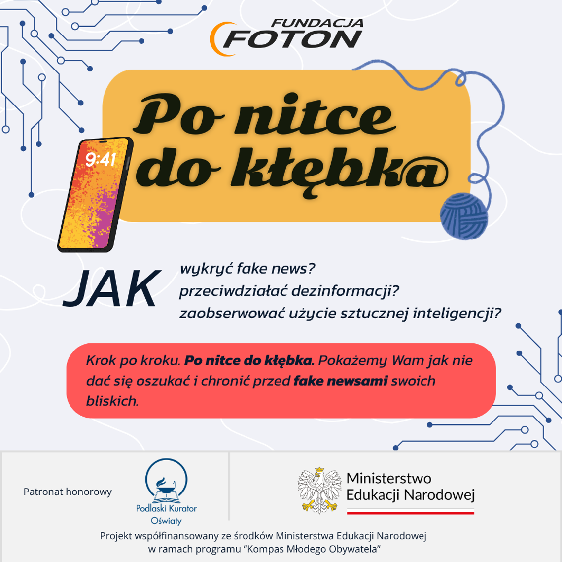 Po nitce do kłębka - bezpłatne warsztaty dla młodzieży Po nitce do kłębka - bezpłatne warsztaty dla młodzieży