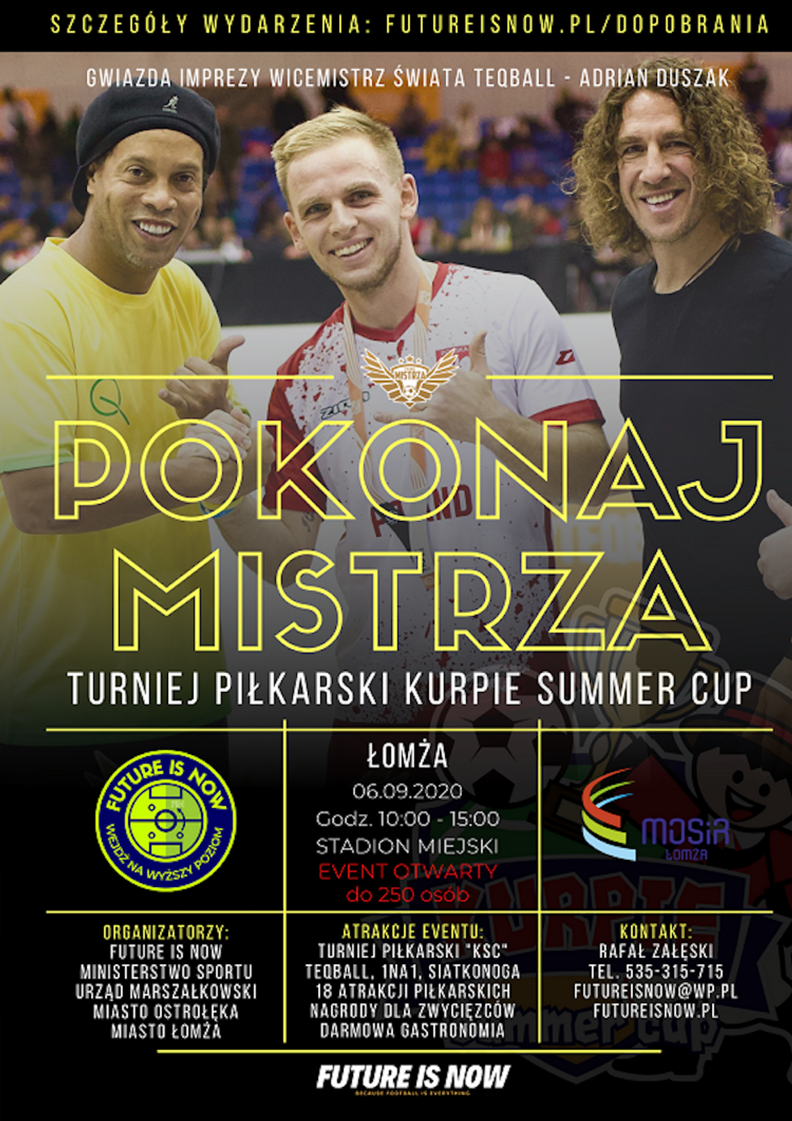 Podejmij wyzwanie z "Pokonaj Mistrza"! Event piłkarski z Adrianem Duszakiem już 6 września w Łomży!