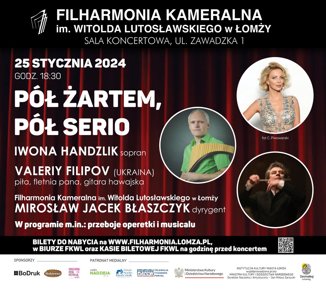 Pół żartem, pół serio, czyli karnawał w Filharmonii Kameralnej w Łomży