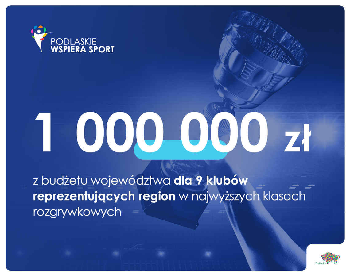 Ponad 1 mln zł na podlaski sport