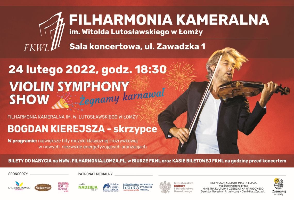 Pożegnanie karnawału z Filharmonią Kameralną w Łomży