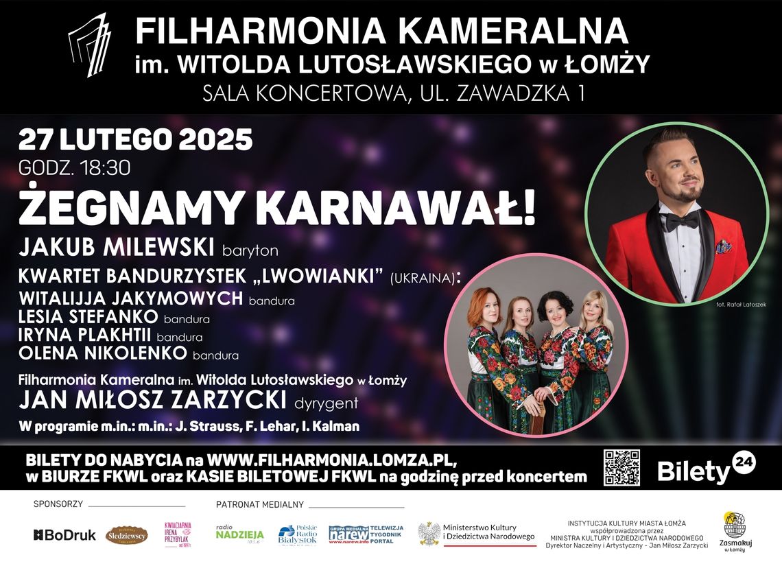 Pożegnanie karnawału z Filharmonią Kameralną w Łomży
