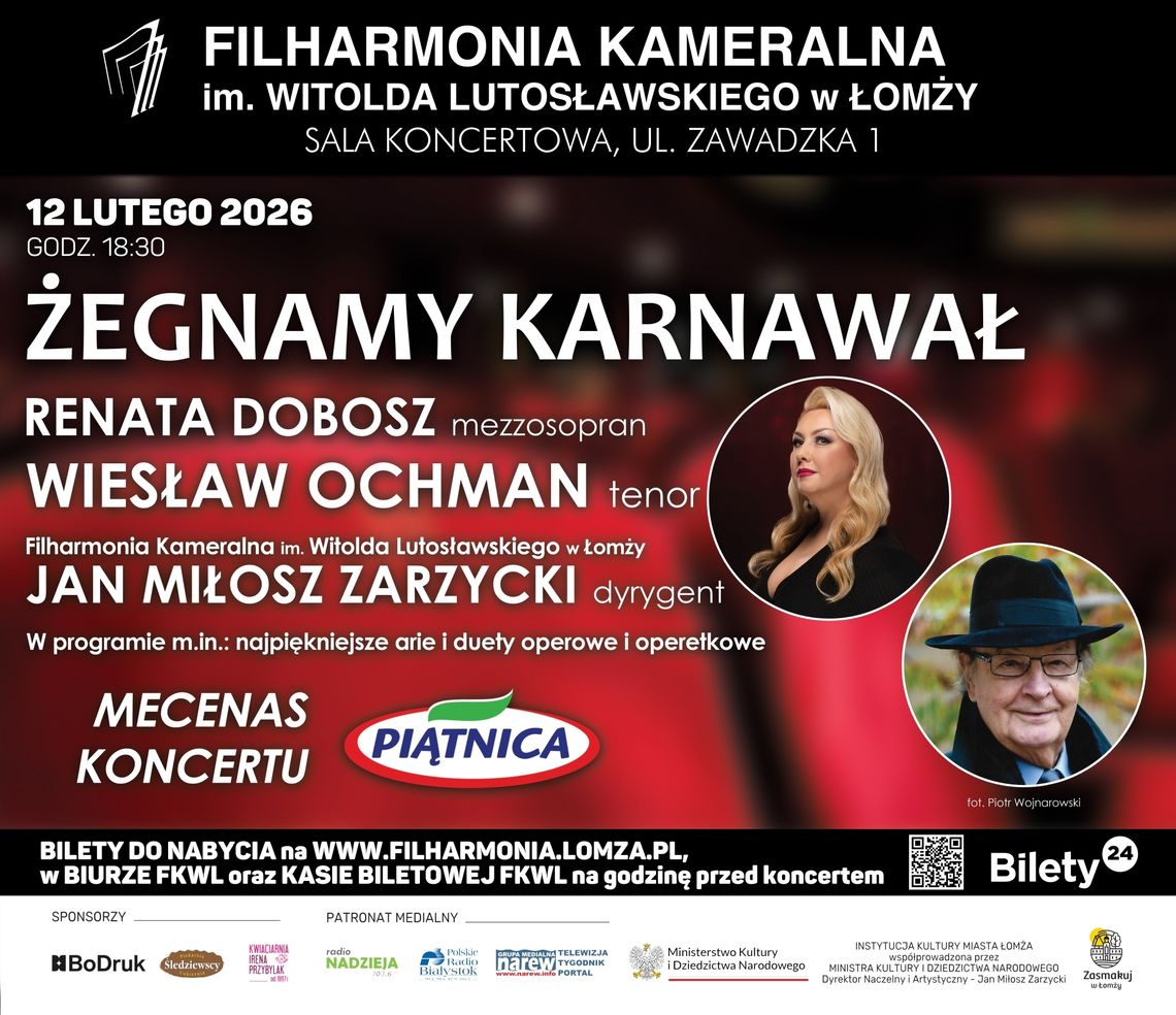 Pożegnanie karnawału z Filharmonią Kameralną w Łomży