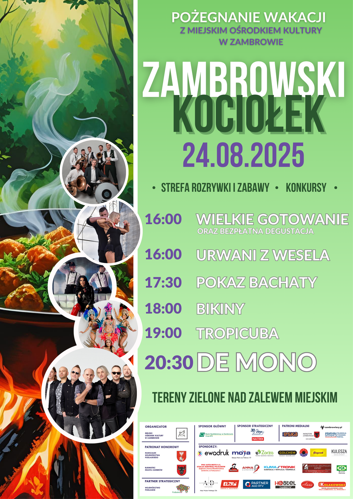 Pożegnanie Wakacji – Zambrowski Kociołek: Muzyka, Taniec i Wielkie Gotowanie nad Zalewem Miejskim