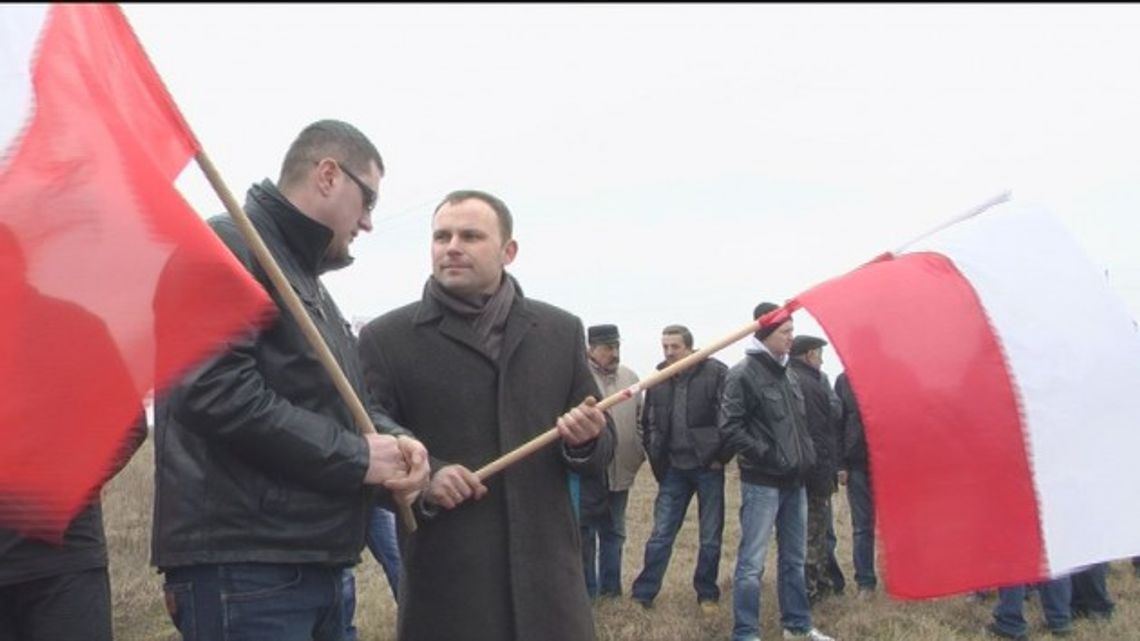 Protest rolników w Chojnach Młodych. VIDEO