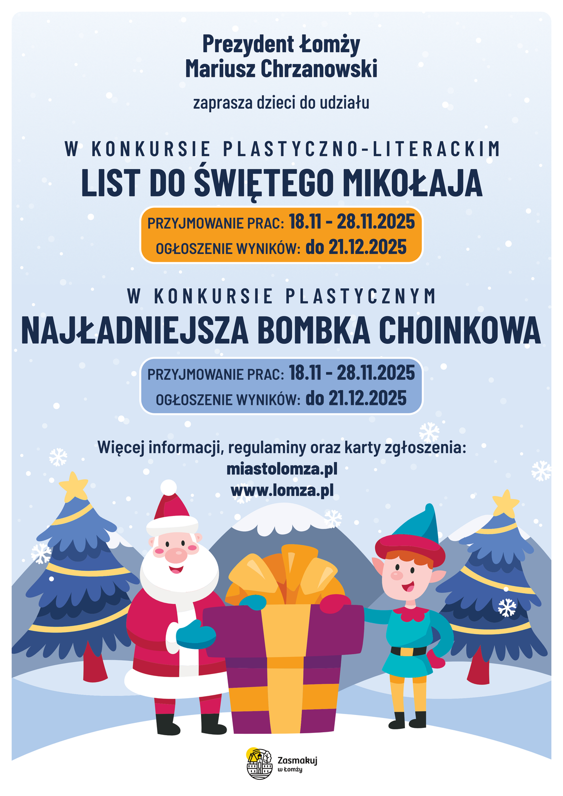 Przedświąteczne konkursy dla dzieci w Łomży