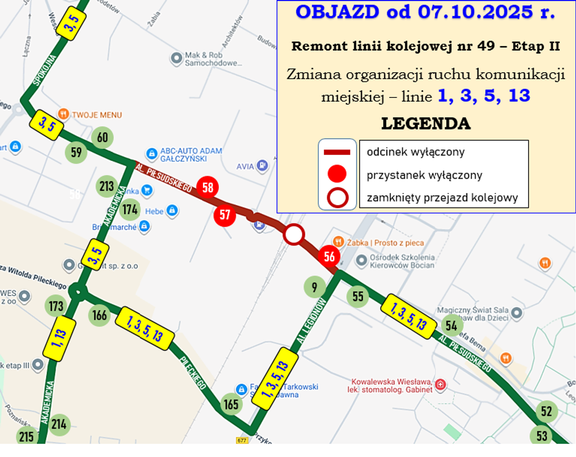Przejazd kolejowy na Piłsudskiego będzie zamknięty