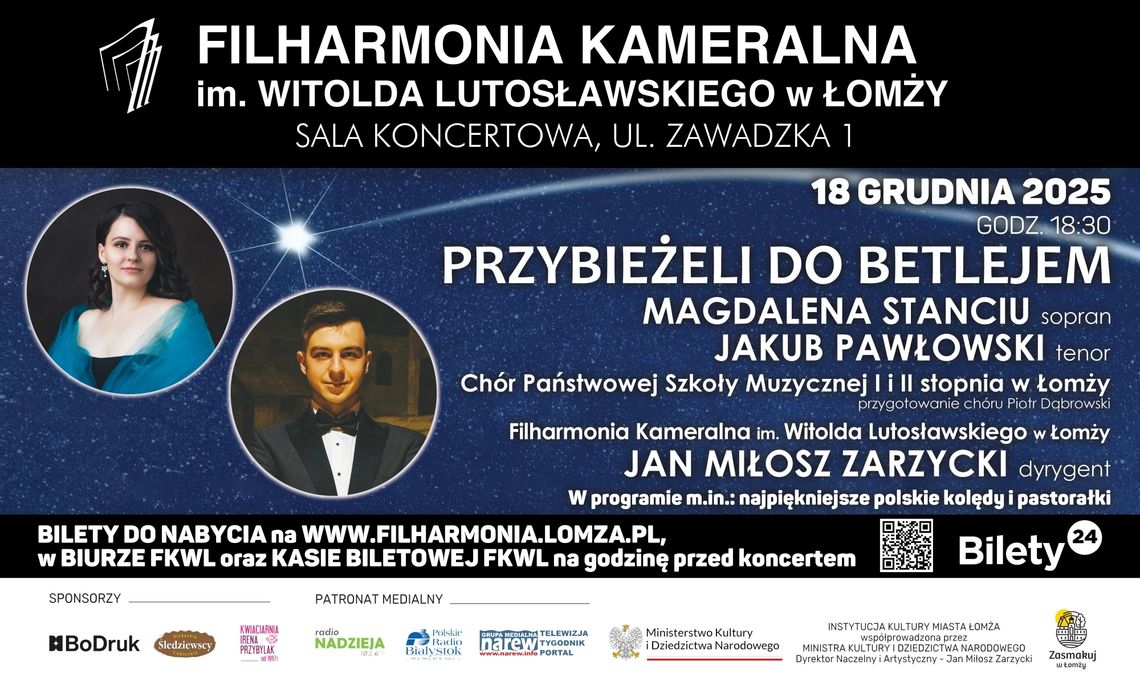 Przybieżeli do Betlejem w Filharmonii Kameralnej w Łomży Przybieżeli do Betlejem w Filharmonii Kameralnej w Łomży