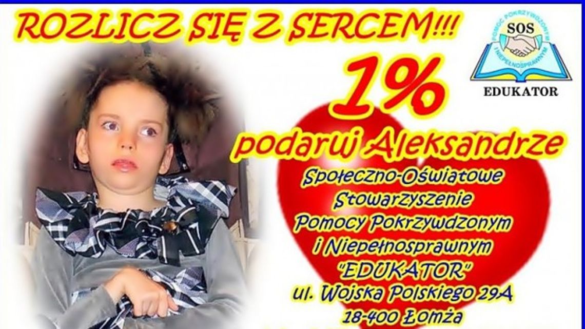 Rozlicz się sercem. Podaruj Oli swój 1% podatku 