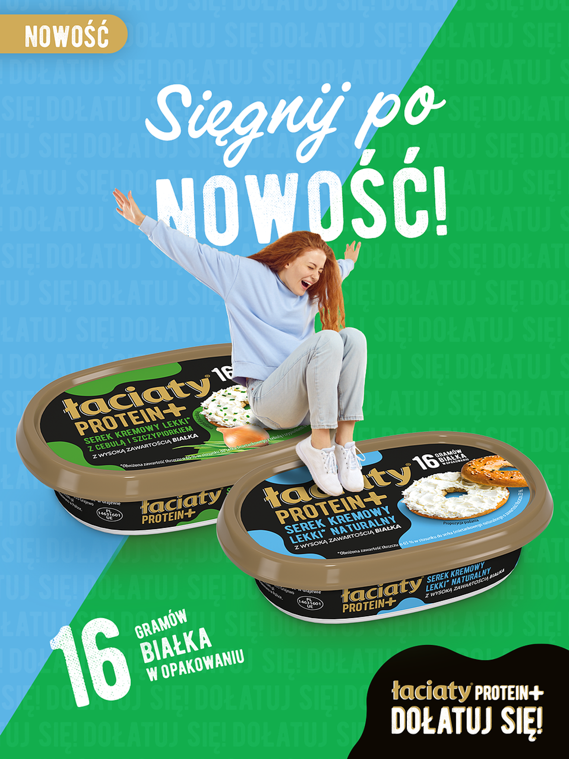 Serki kremowe Łaciate Protein+. Nowa, lżejsza propozycja od Mlekpolu dla miłośników zdrowego stylu życia