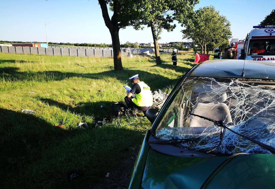 Śmierć motocyklisty, dwoje dzieci i kobieta w szpitalu