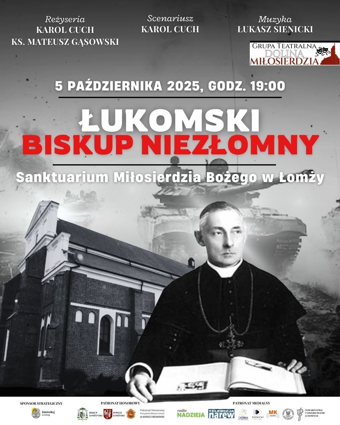 Spektakl „Łukomski. Biskup Niezłomny” już 5 października w Łomży - [VIDEO]