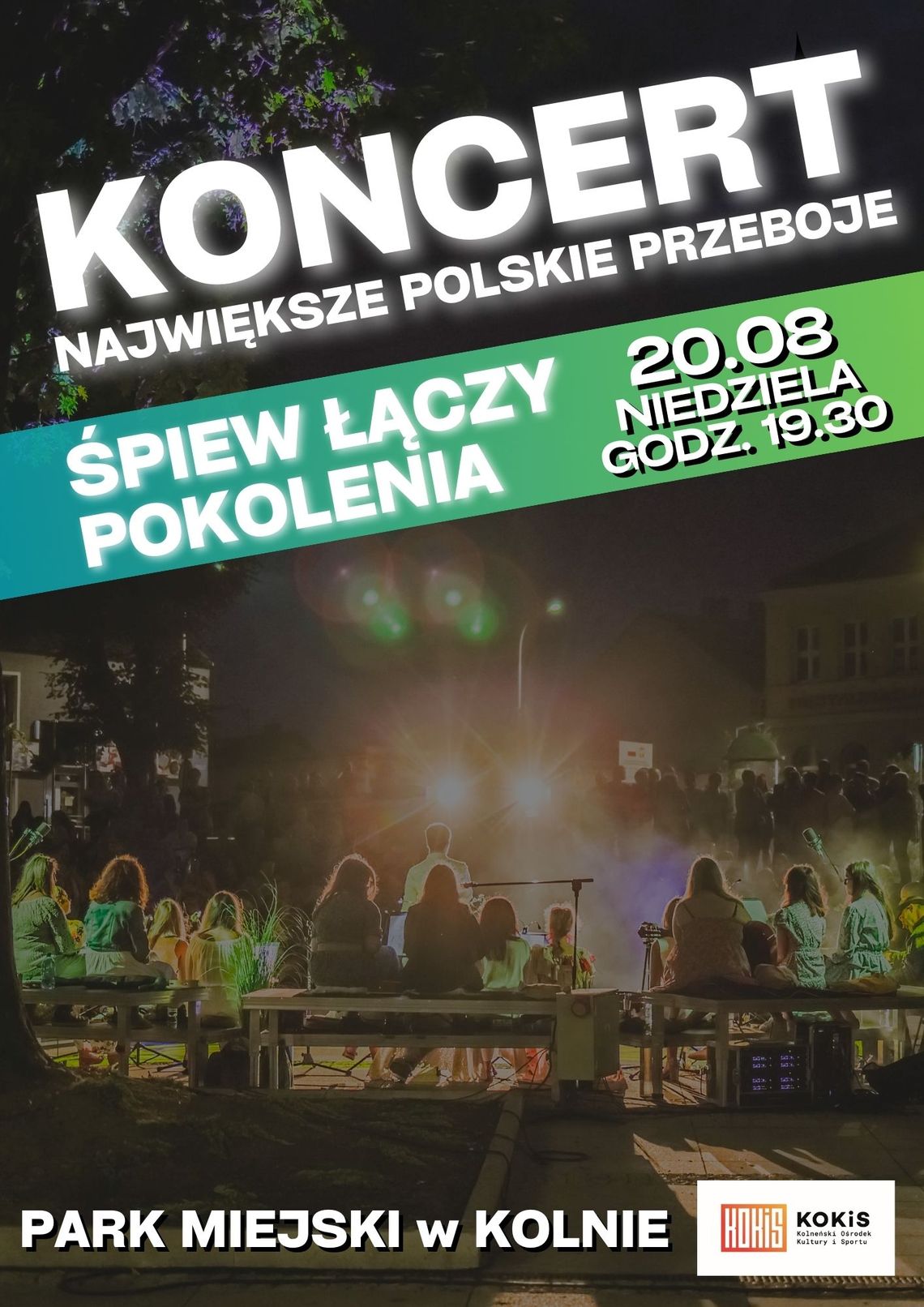 "Śpiew łączy pokolenia" koncert w Kolnie w Parku Miejskim