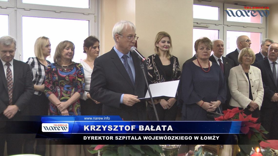 Spotkanie opłatkowe w Szpitalu Wojewódzkim w Łomży [VIDEO]